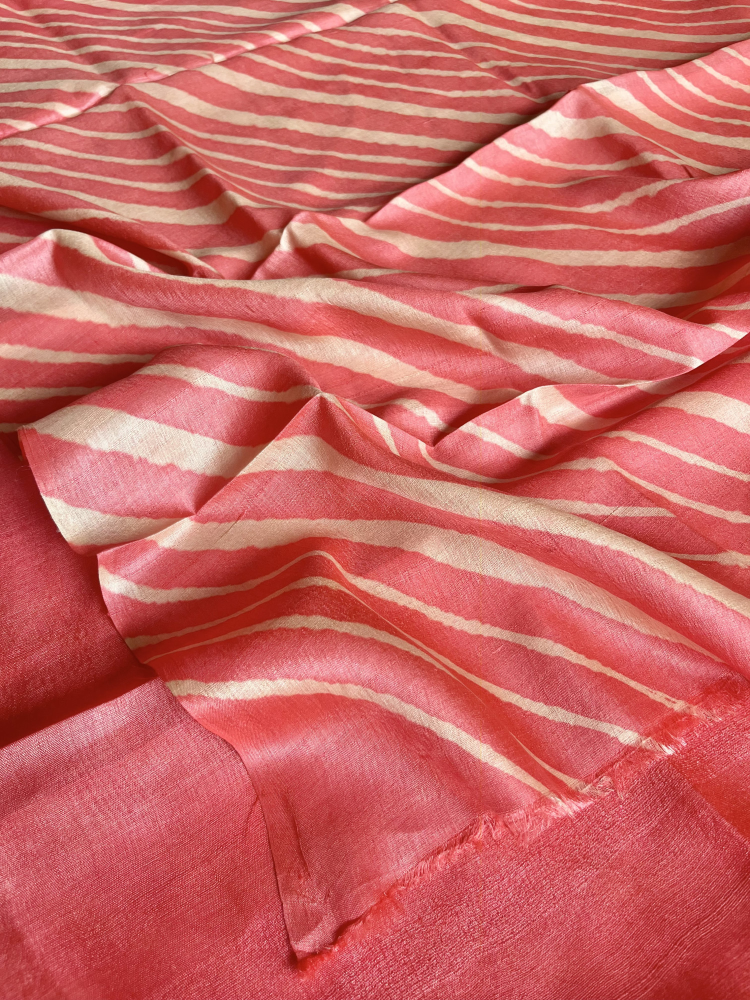 Leheriya Tussar silk saree