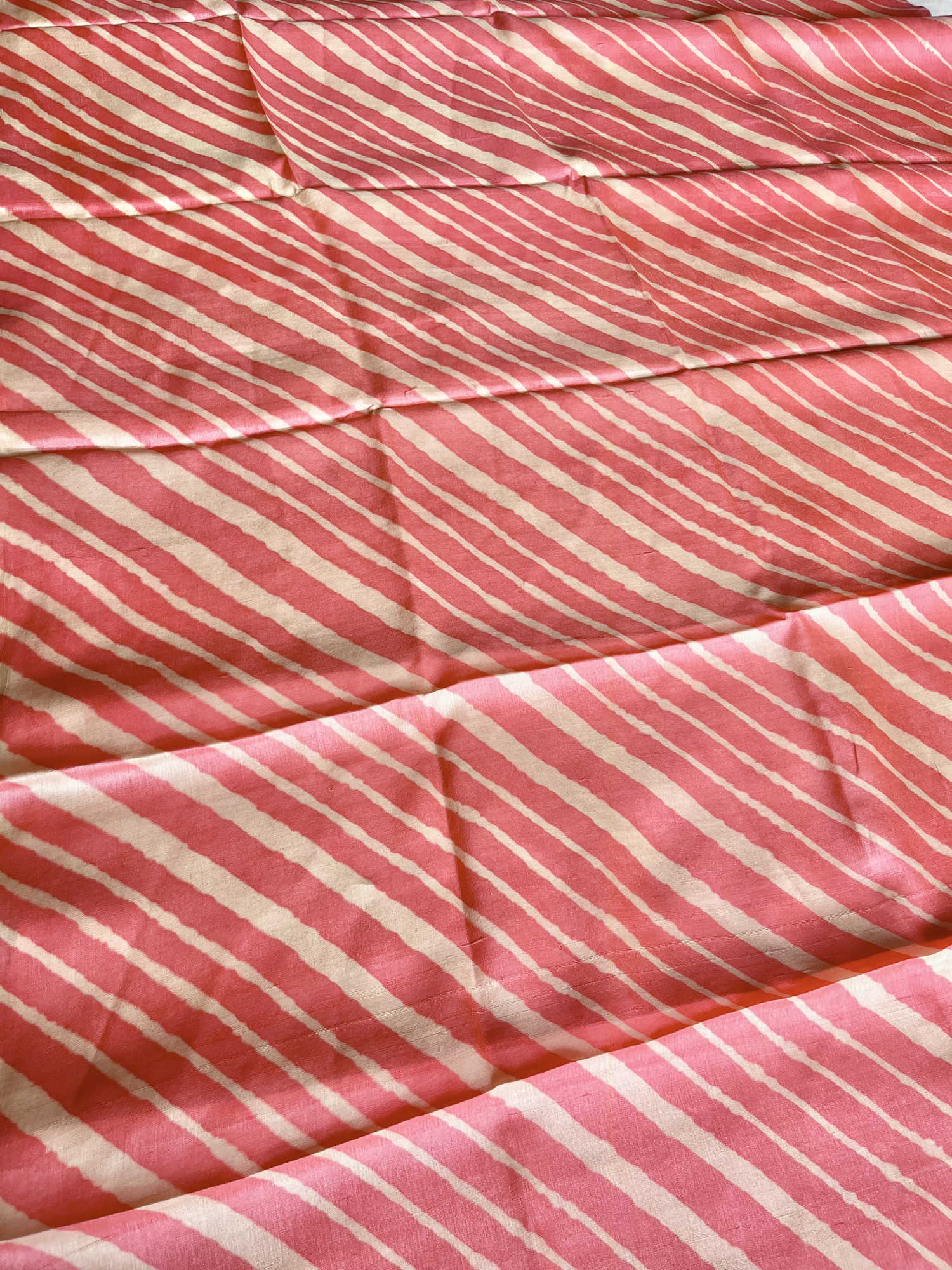 Leheriya Tussar silk saree