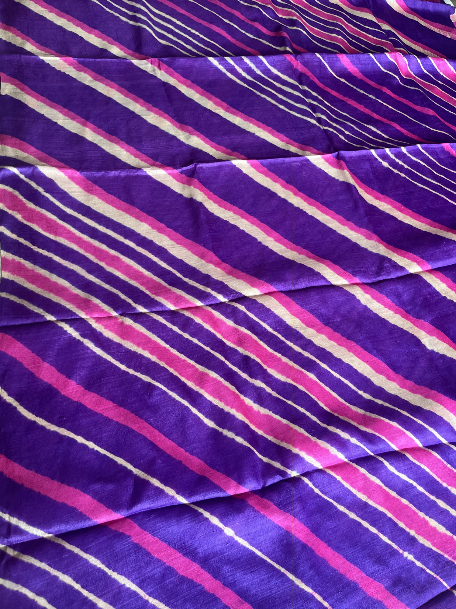 Leheriya Tussar silk saree