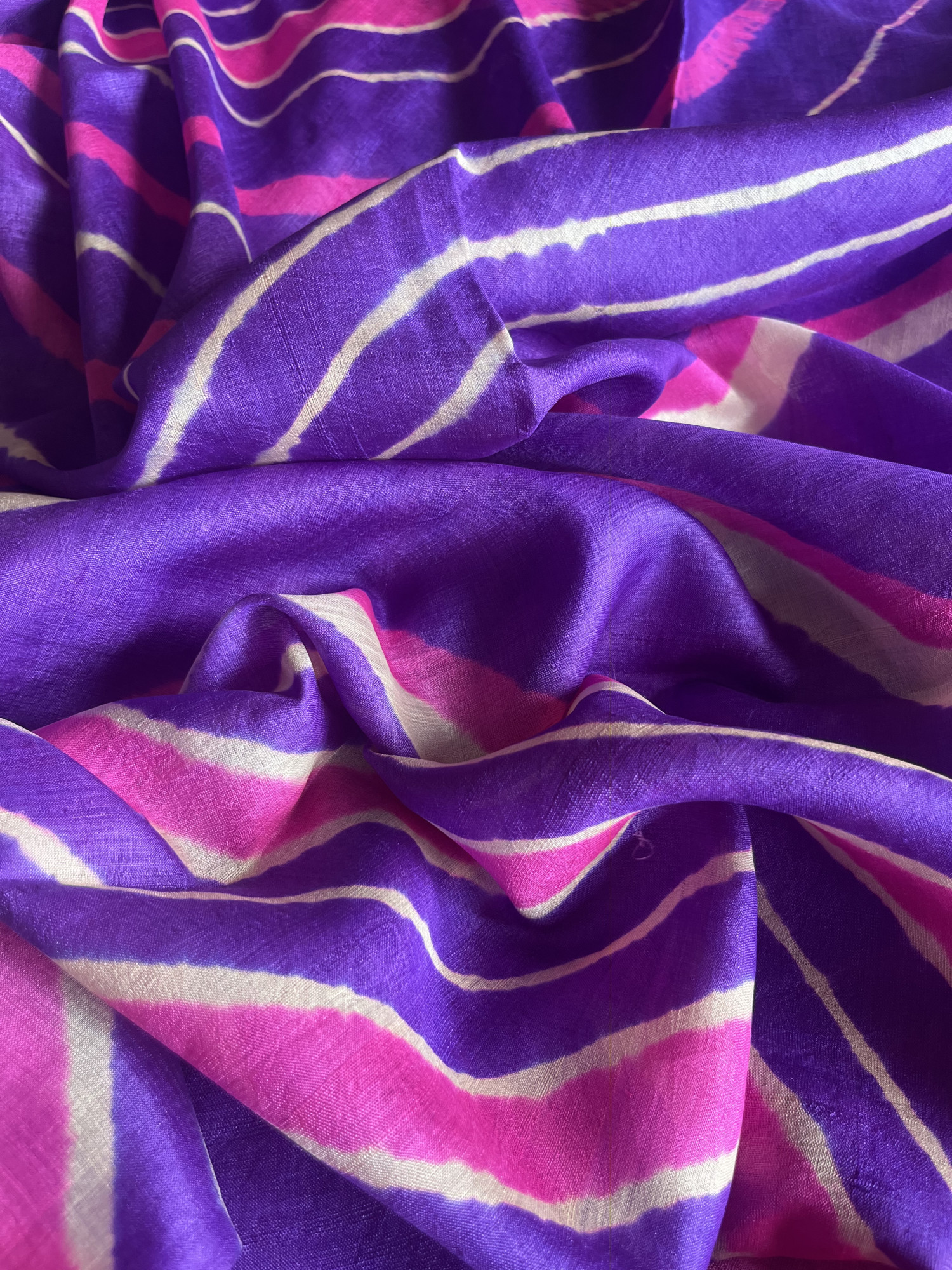 Leheriya Tussar silk saree