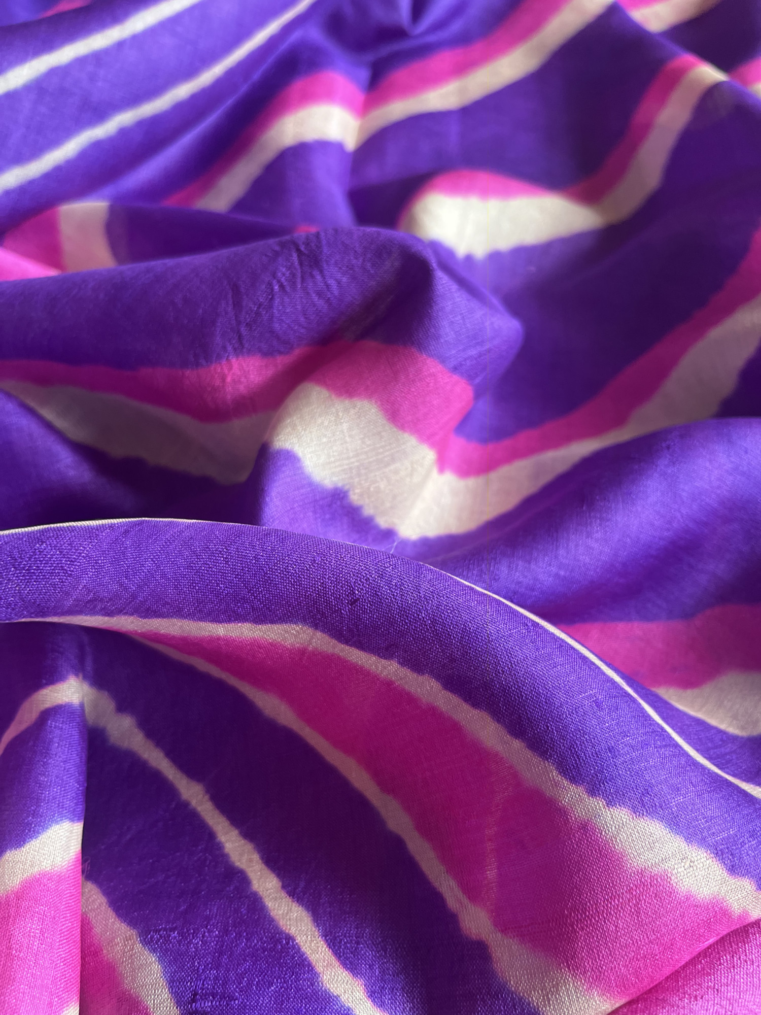 Leheriya Tussar silk saree