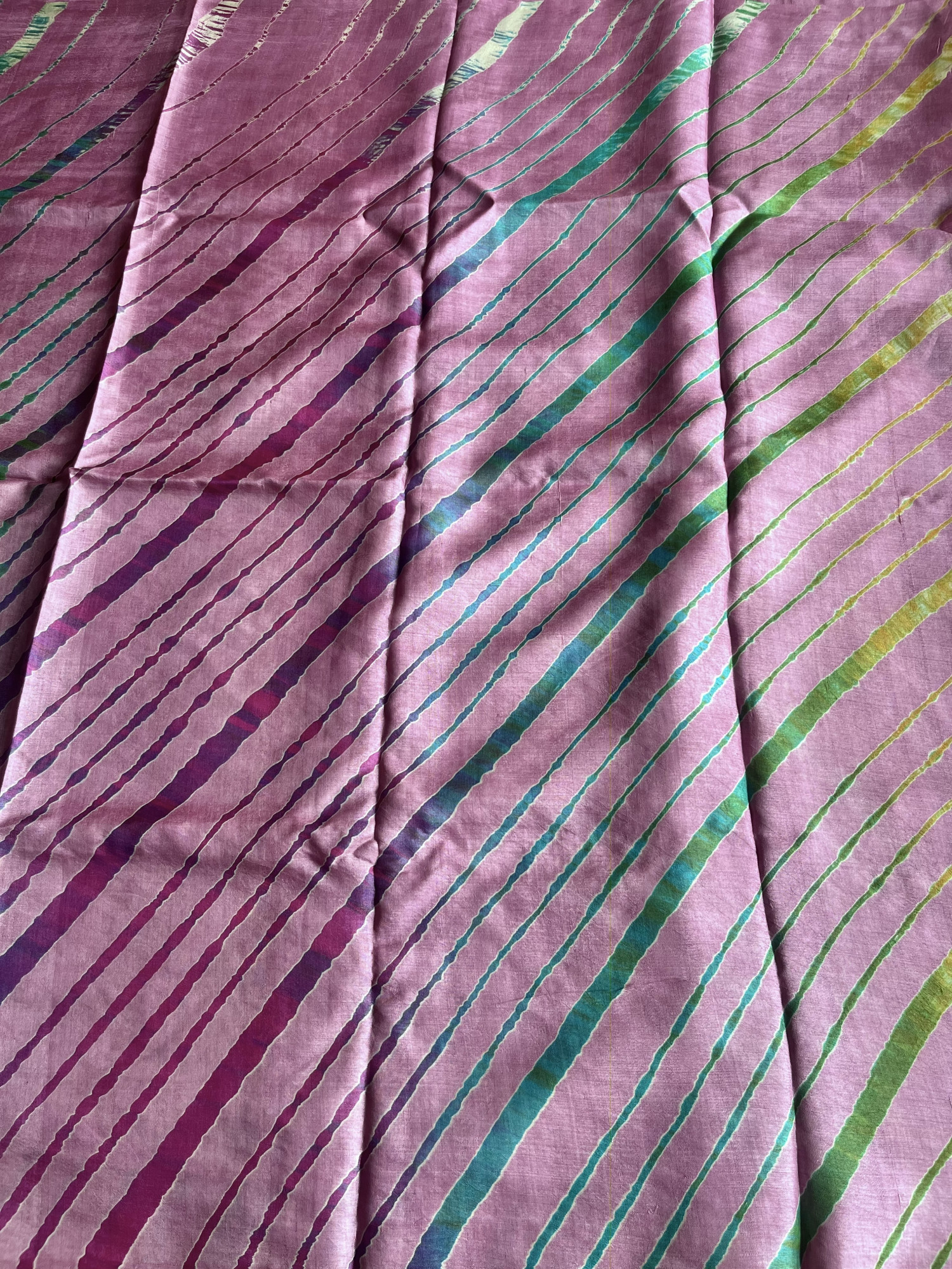 Leheriya Tussar silk saree