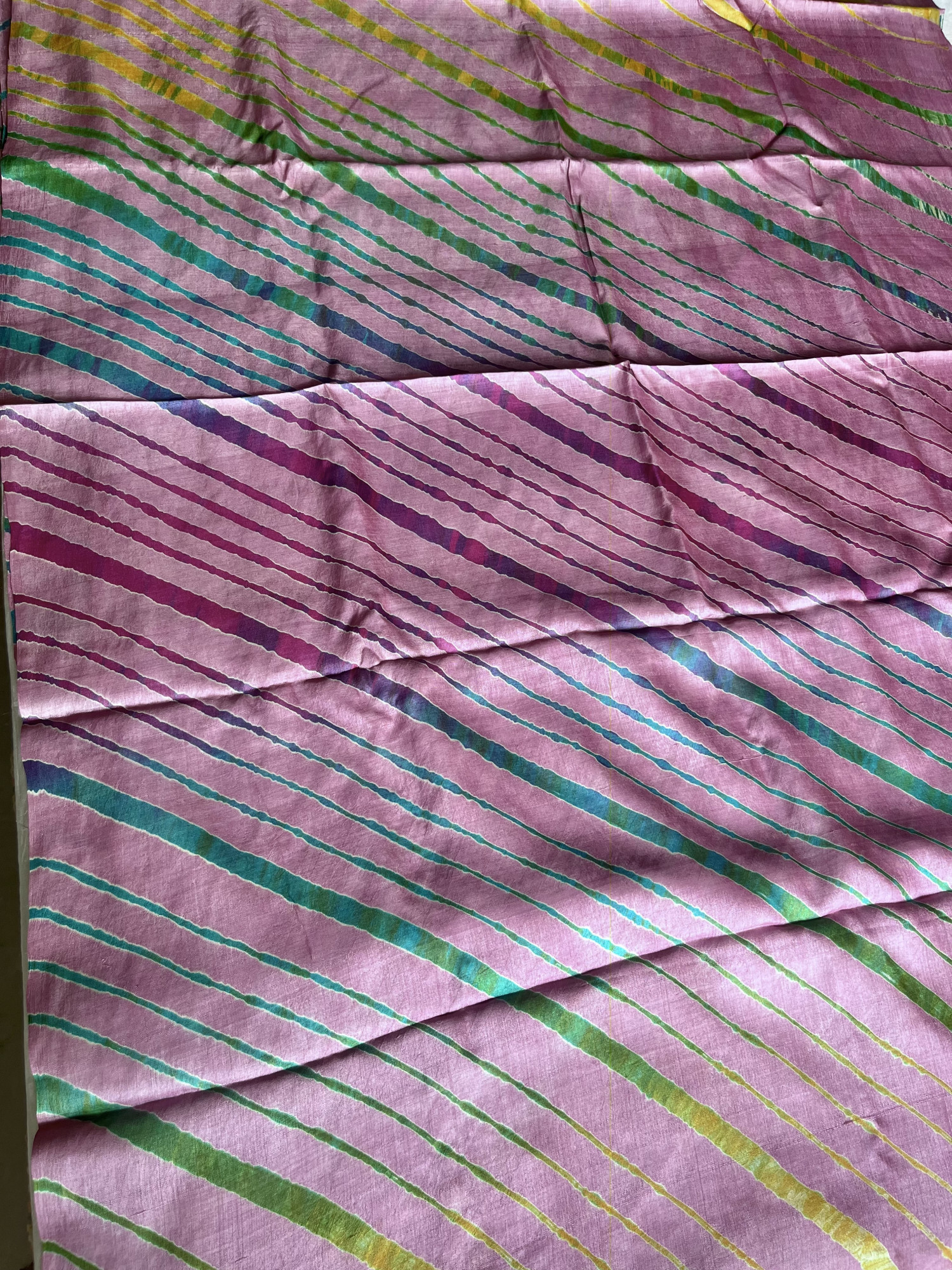 Leheriya Tussar silk saree