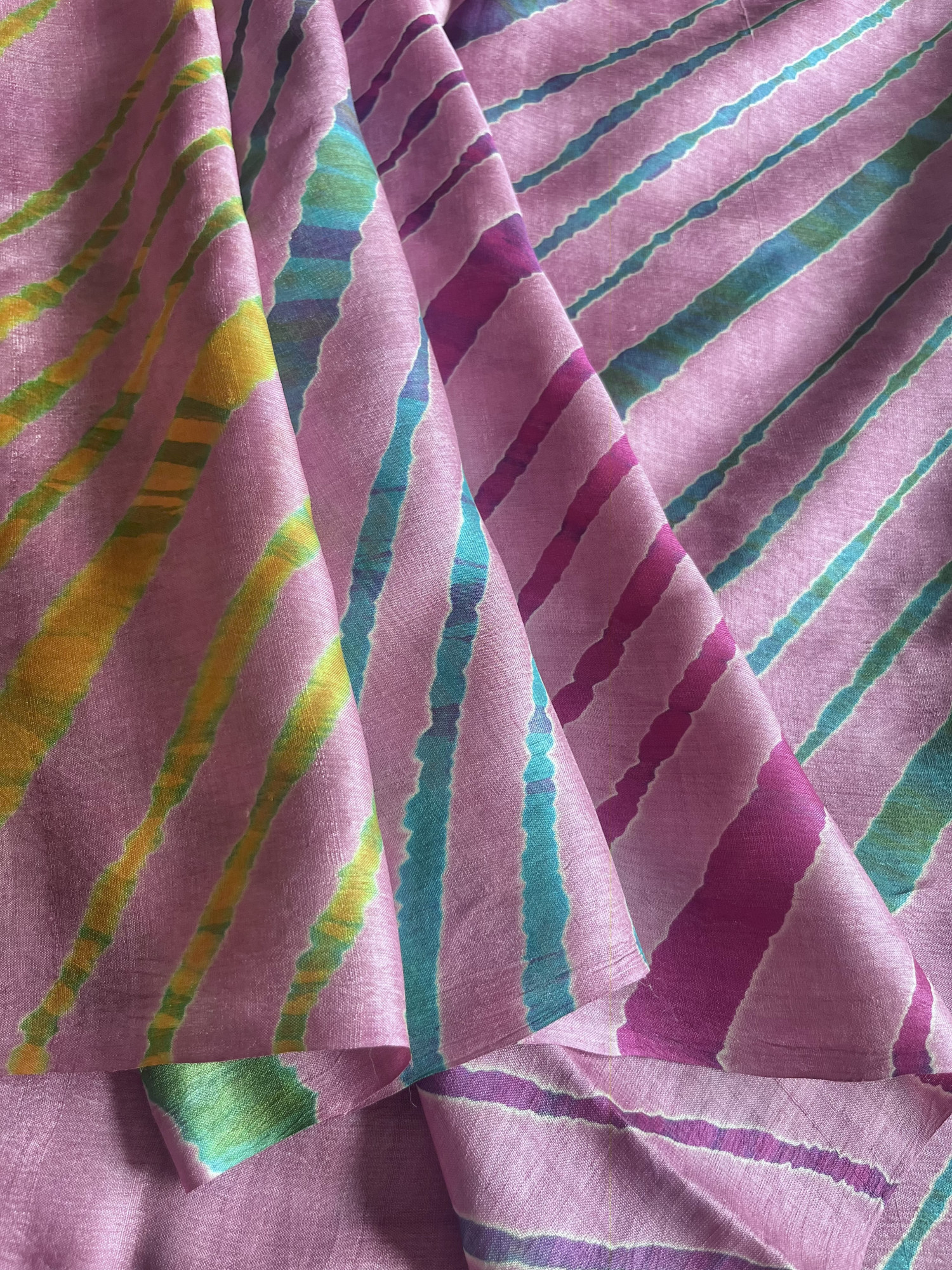 Leheriya Tussar silk saree