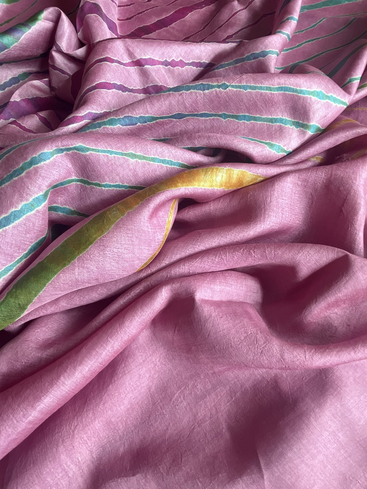 Leheriya Tussar silk saree