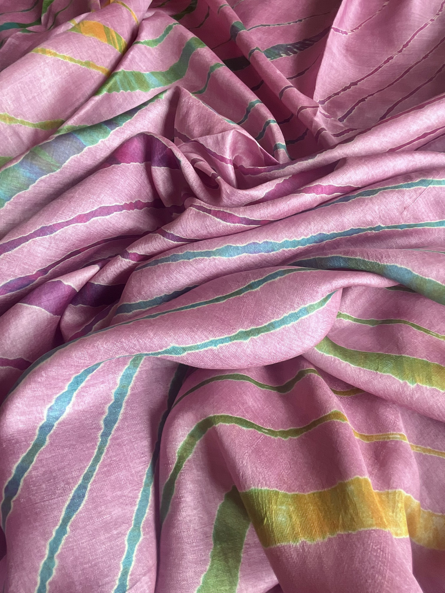 Leheriya Tussar silk saree