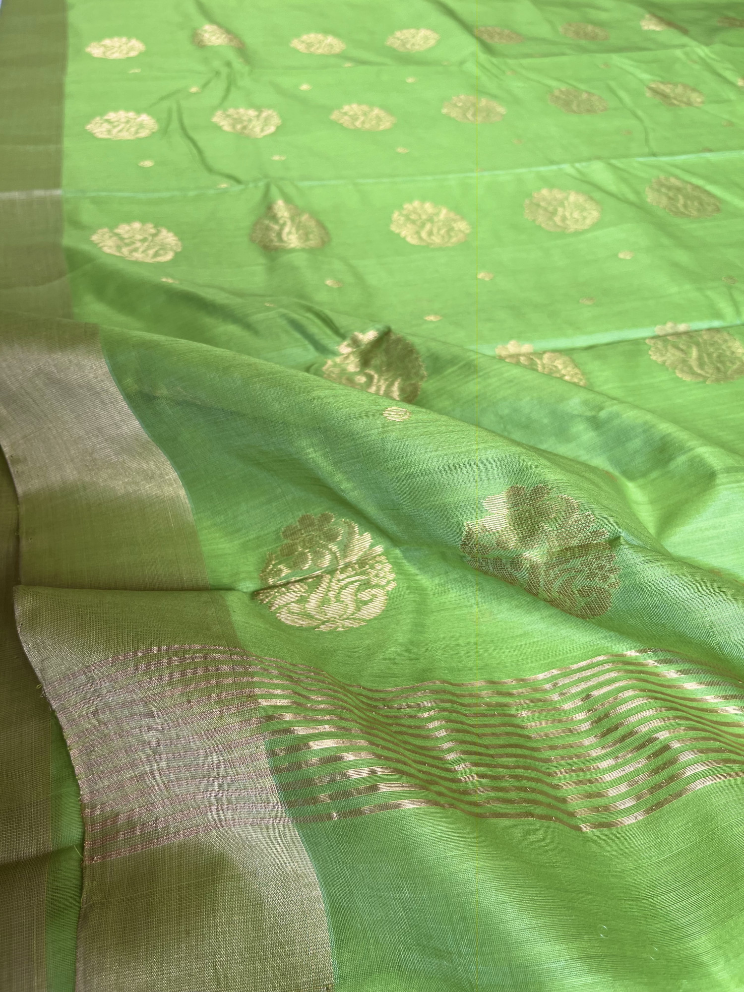 Chanderi cotton-silk handloom saree