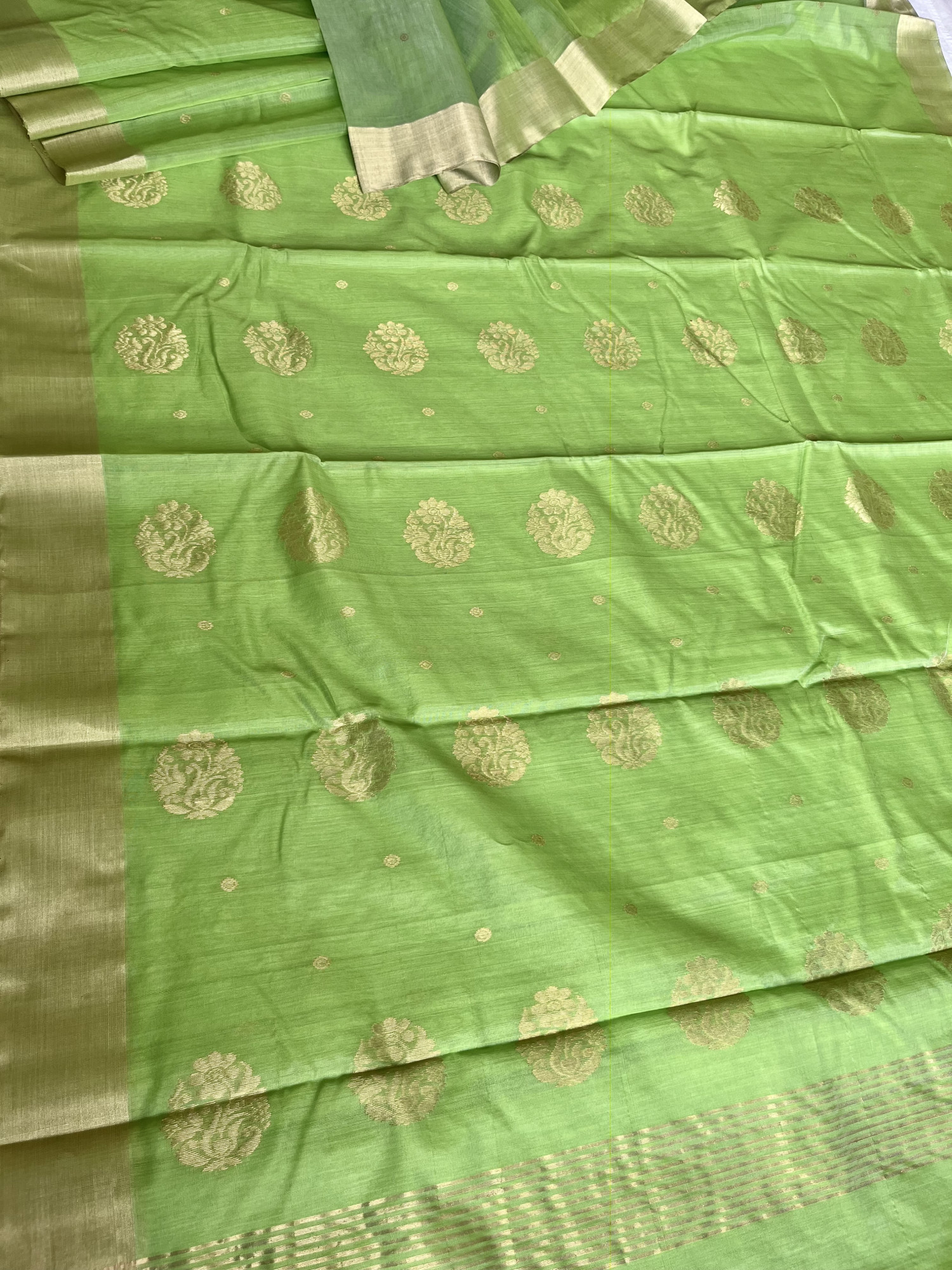 Chanderi cotton-silk handloom saree