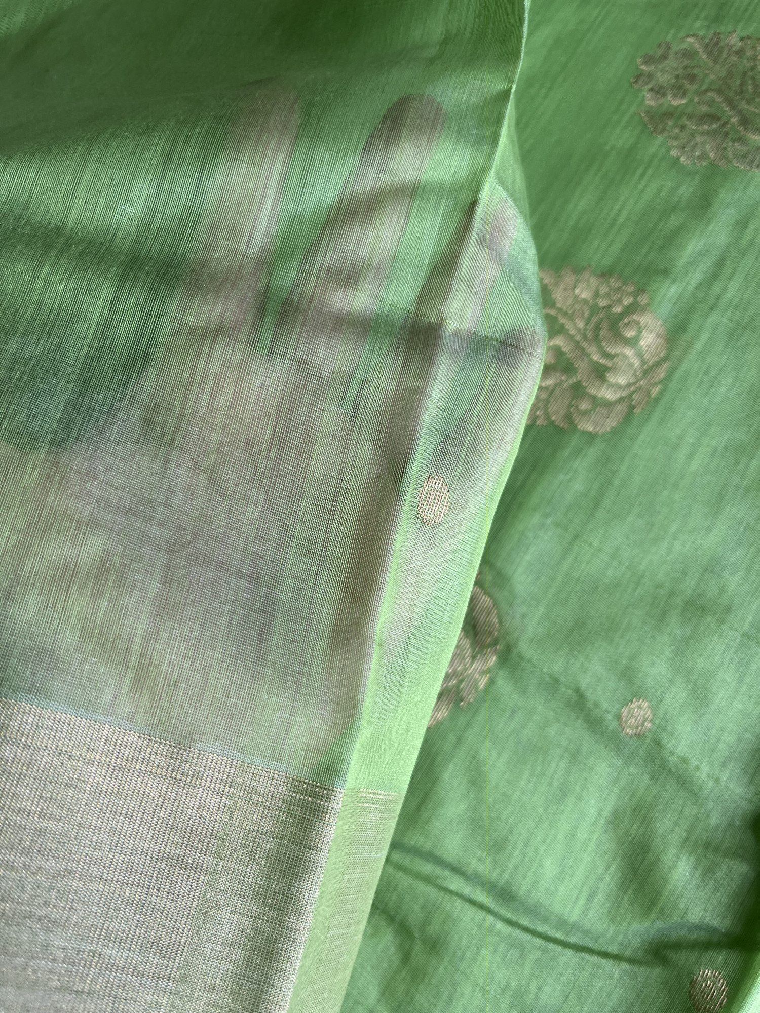 Chanderi cotton-silk handloom saree