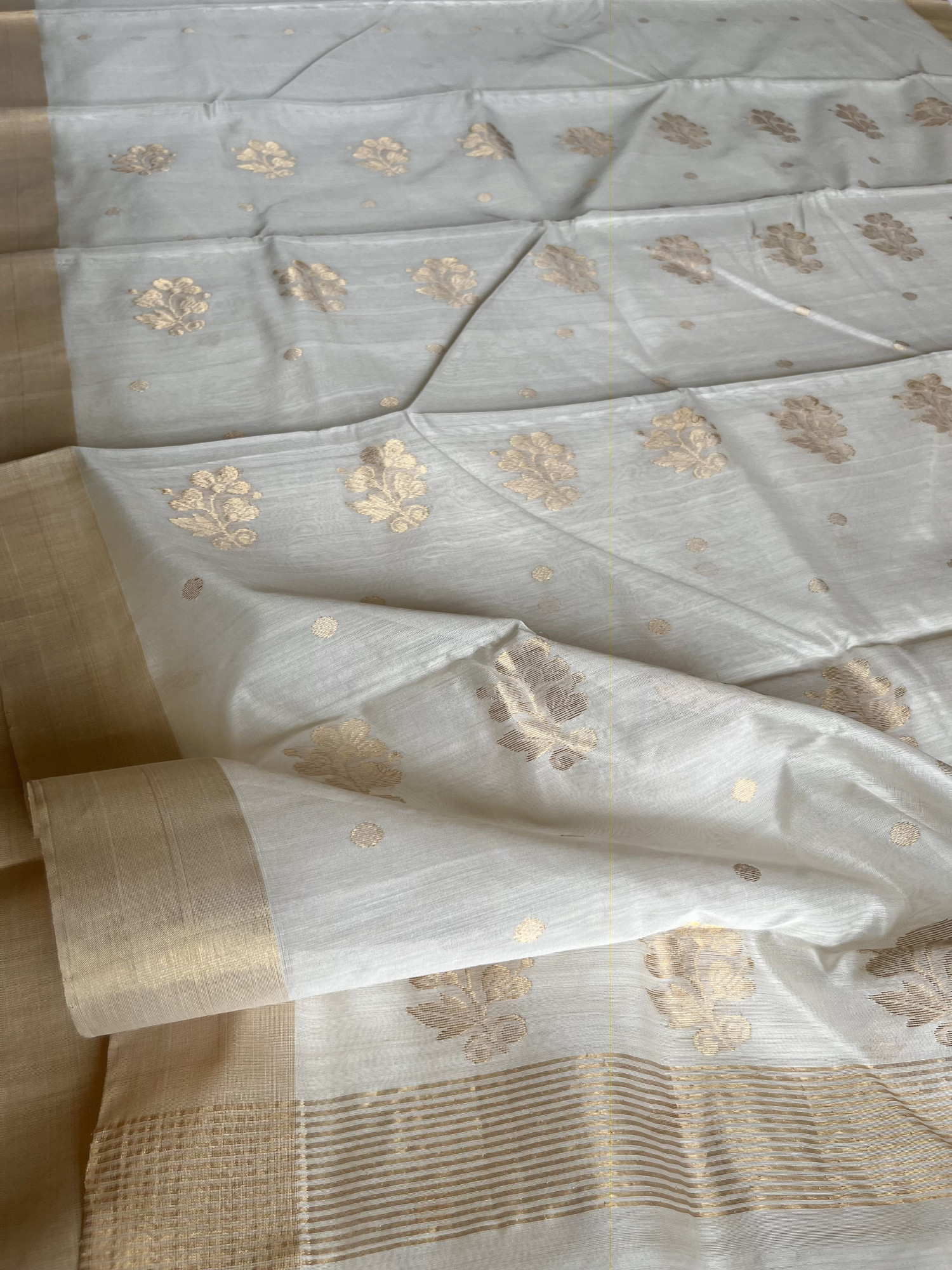Chanderi cotton-silk handloom saree