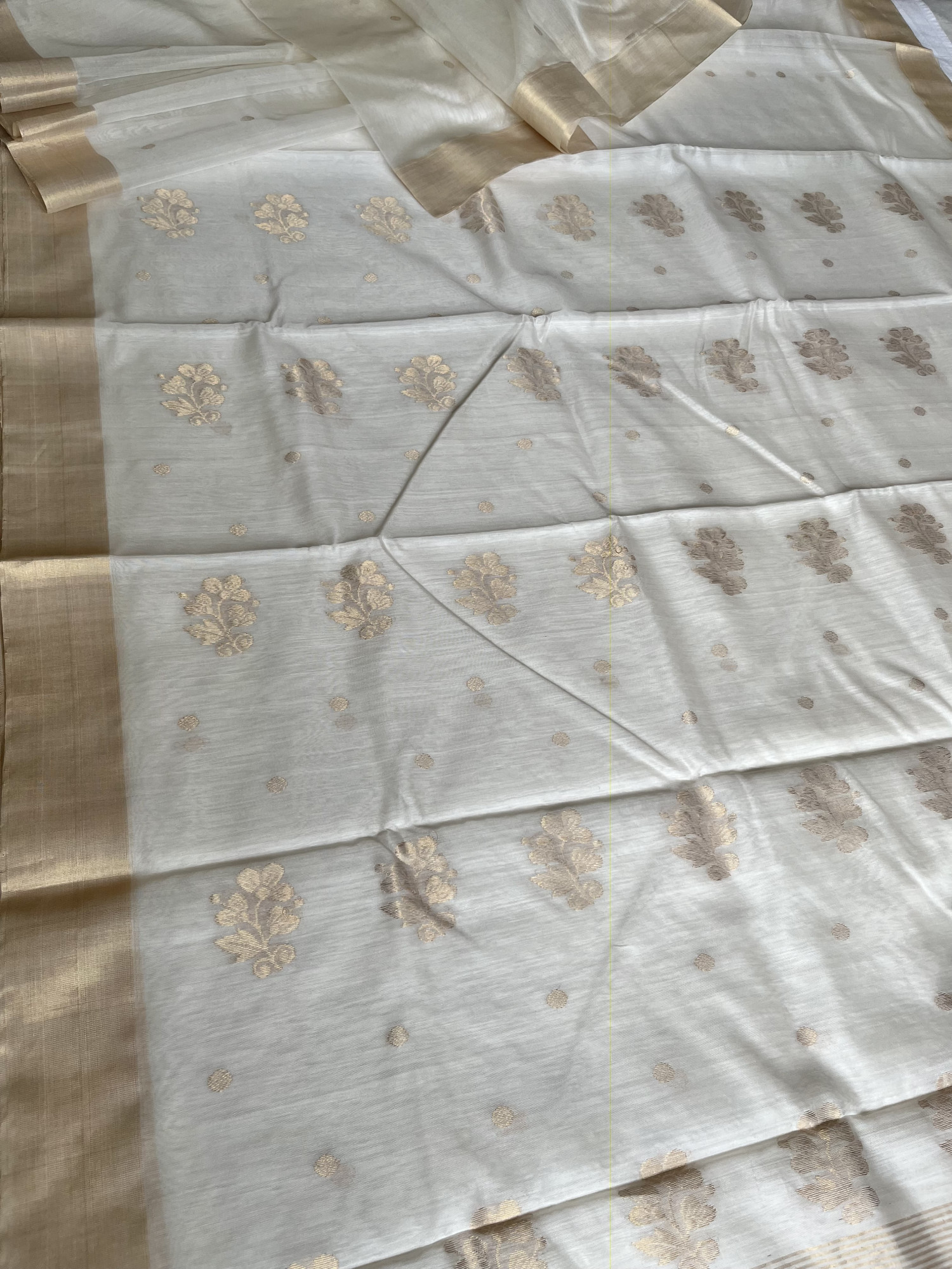 Chanderi cotton-silk handloom saree