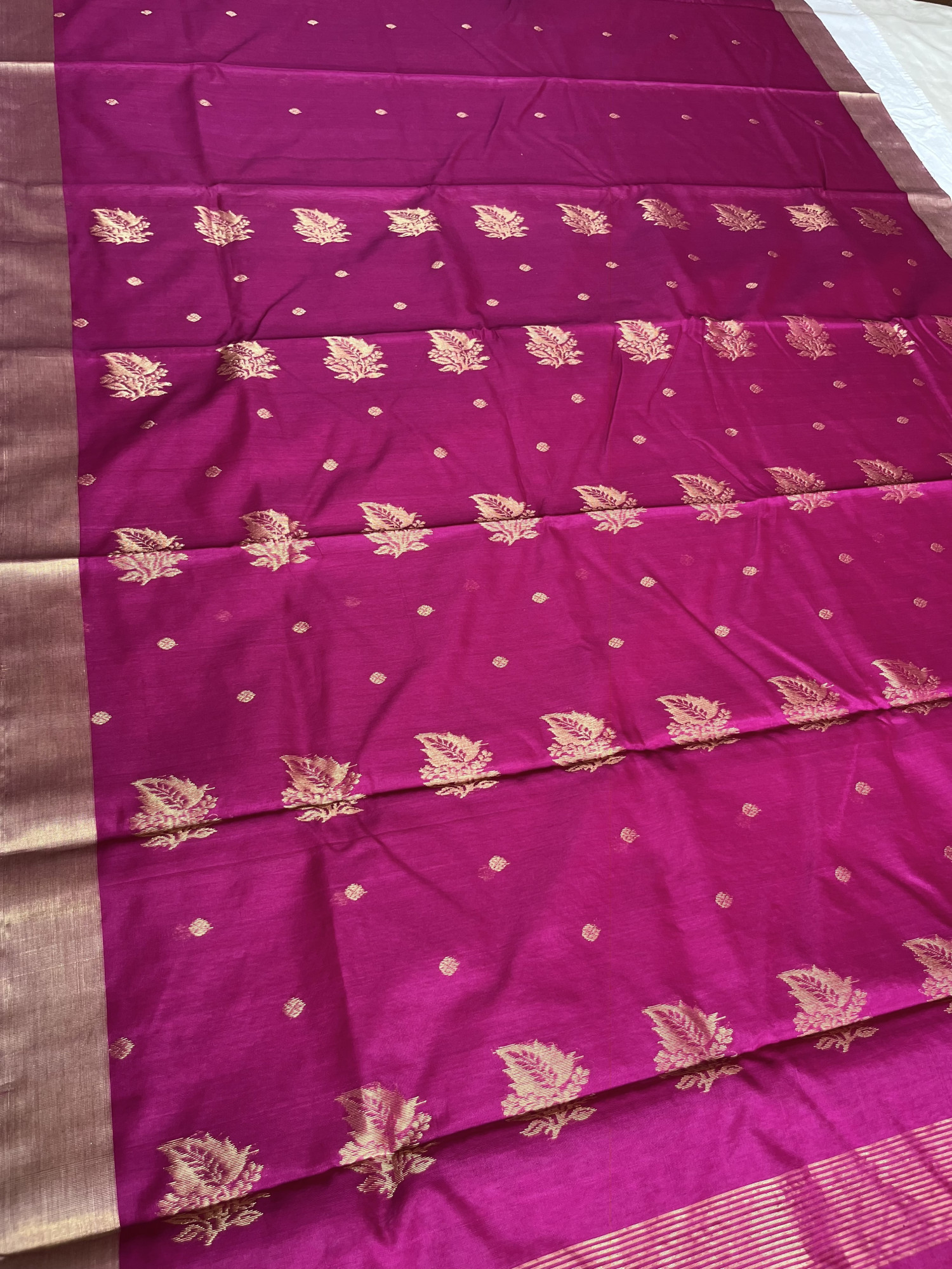 Chanderi cotton-silk handloom saree