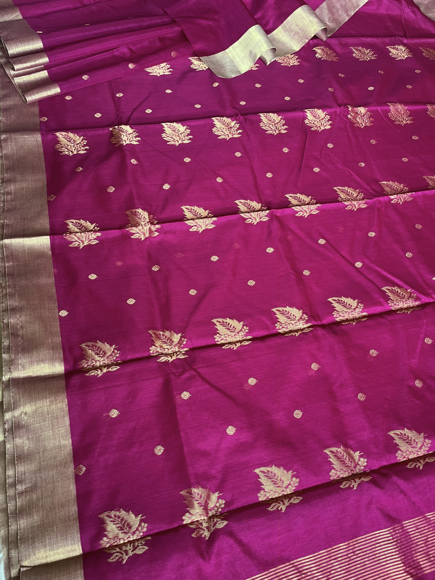 Chanderi cotton-silk handloom saree