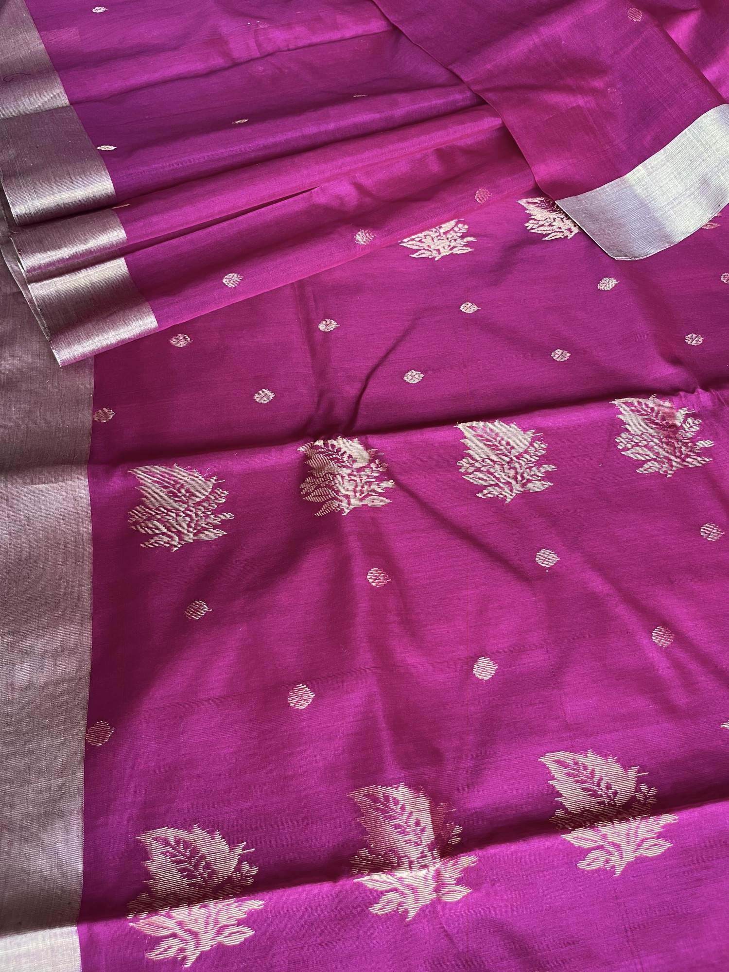 Chanderi cotton-silk handloom saree