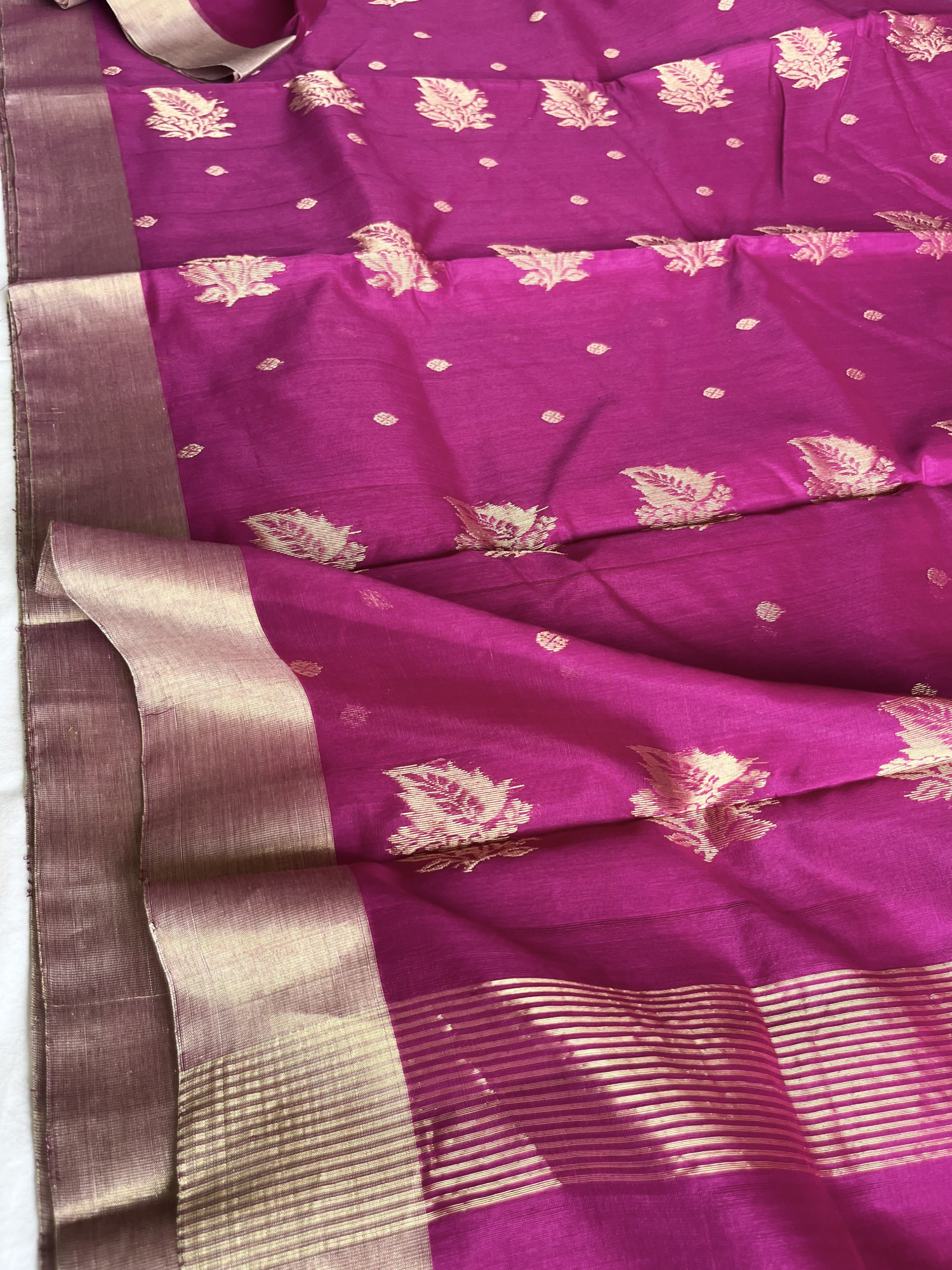 Chanderi cotton-silk handloom saree