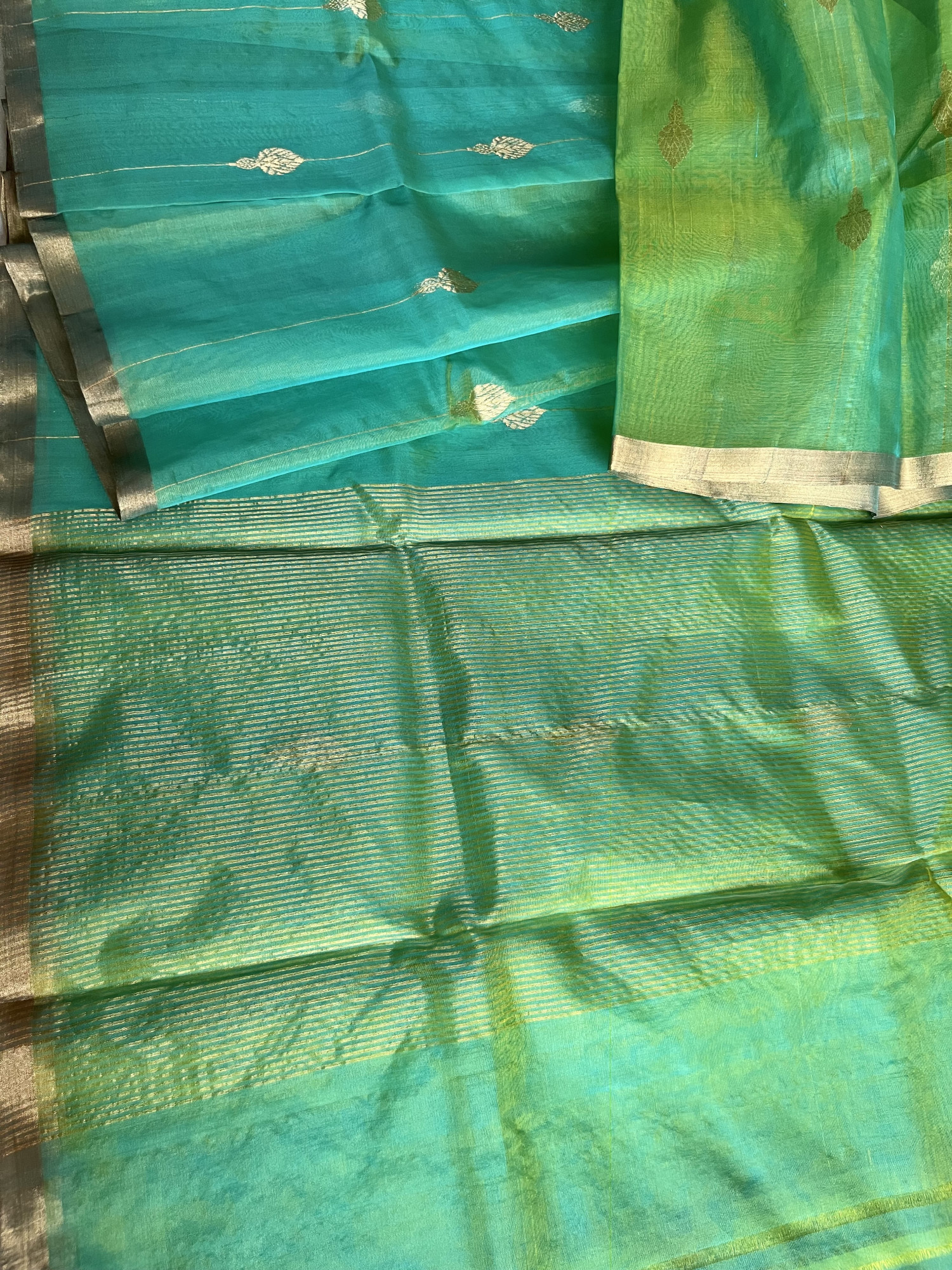 Chanderi organza handloom saree