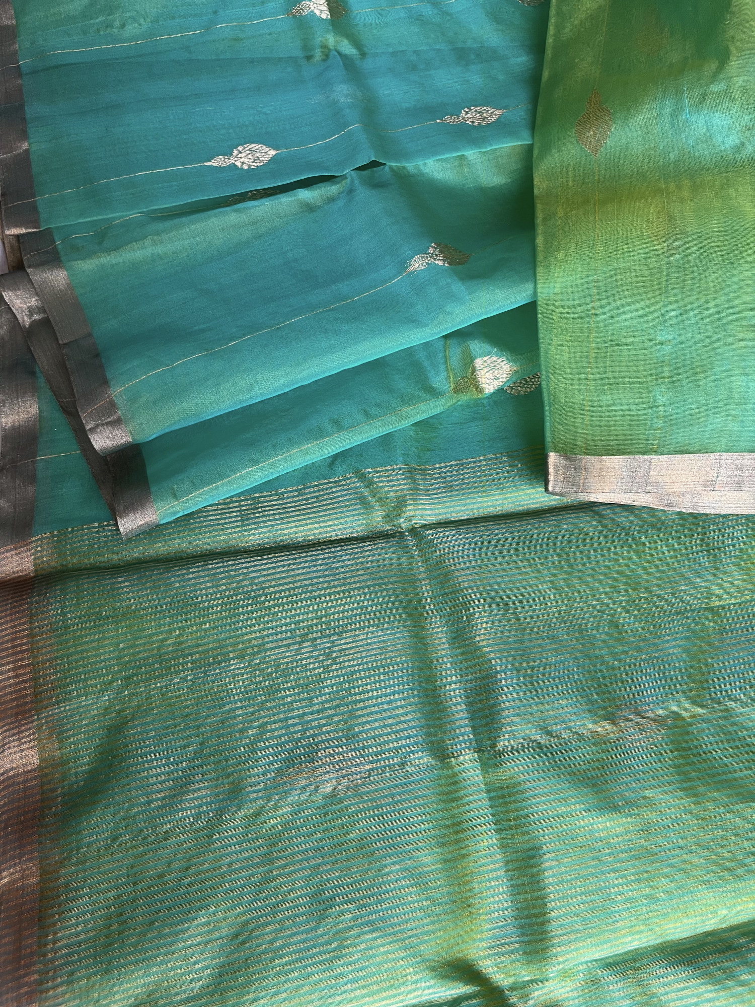 Chanderi organza handloom saree