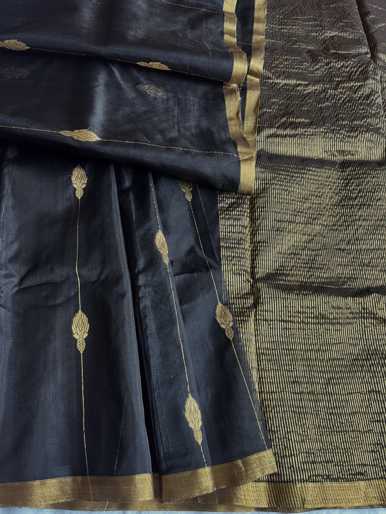 Image of Chanderi organza handloom saree
