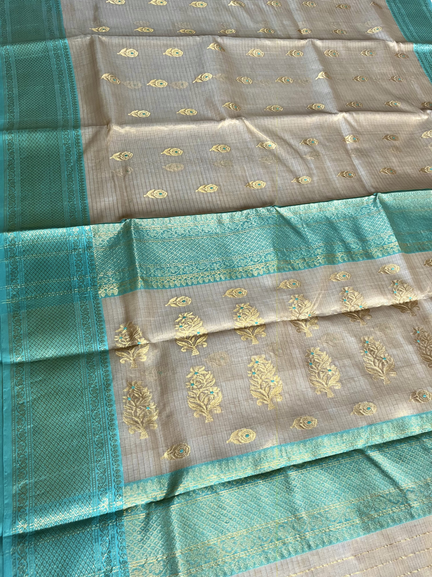 Chanderi Katan silk tissue handloom saree