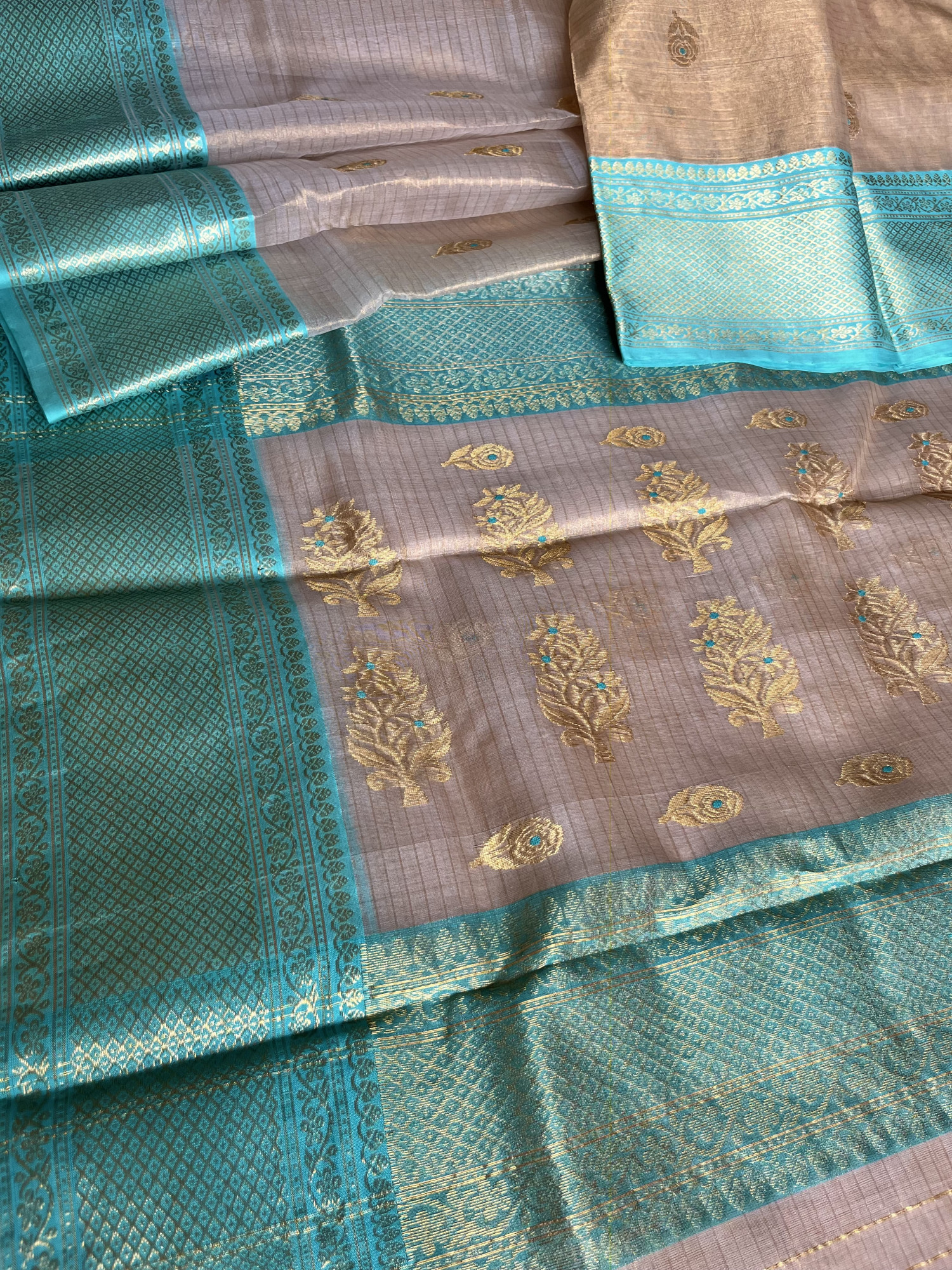 Chanderi Katan silk tissue handloom saree