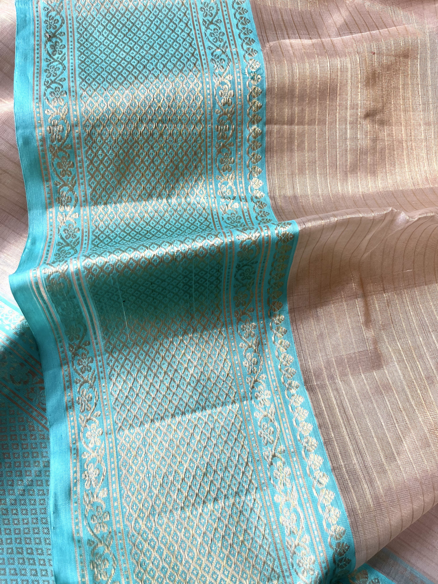 Chanderi Katan silk tissue handloom saree