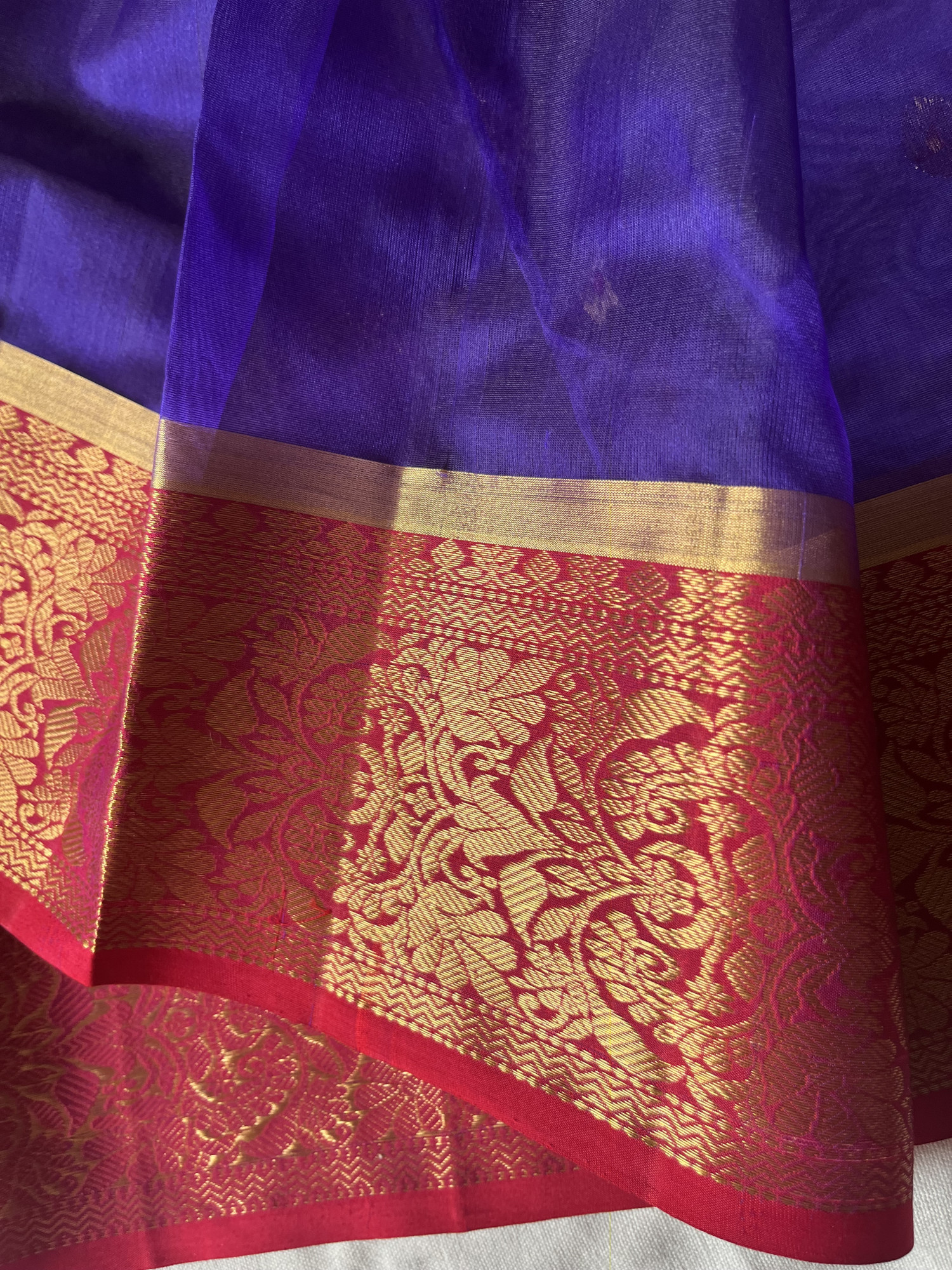 Chanderi organza handloom saree