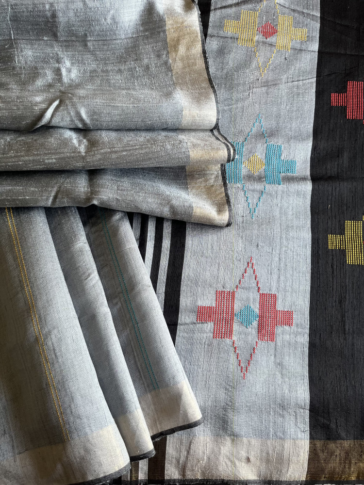 Image of Bhagalpur silk handloom saree