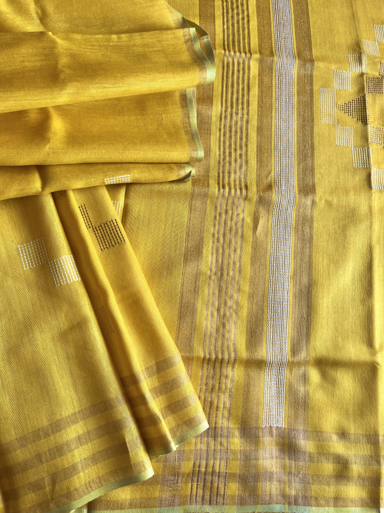 Image of Bhagalpur silk handloom saree