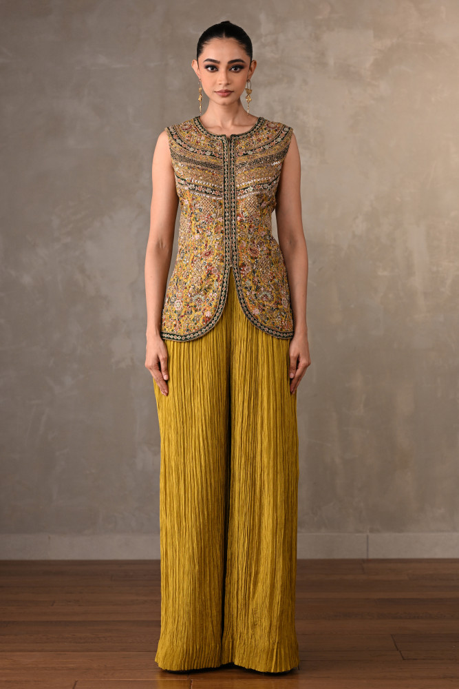 Rosette Embroidered Organza Co-Ord Set