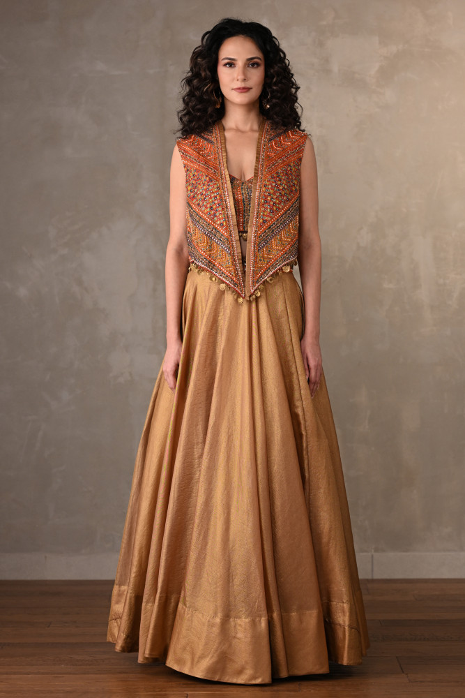Opulent Threads Tissue Lehenga Set