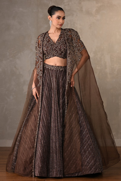 Opulent Mocha Embellished Lehenga Set