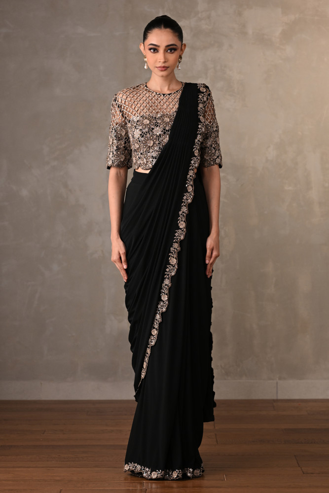 Noir Cutwork Drape Saree