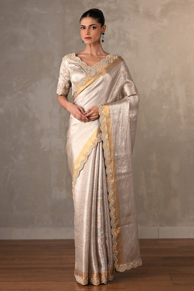 Zaria Silk Embellished Saree Set