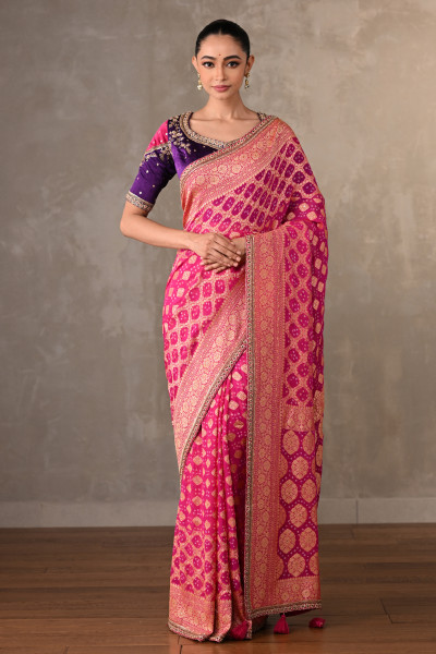 Royal Bandhej Elegance Saree Set
