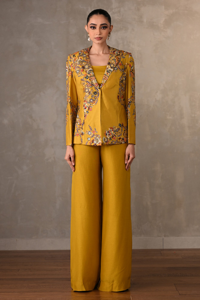 Floral Silk Powersuit