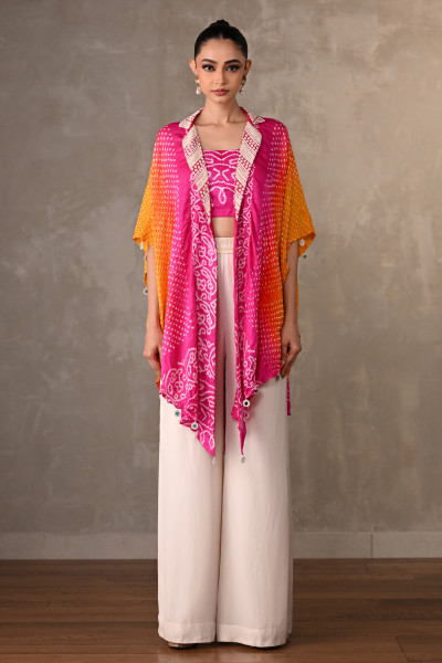 Ombre Bandhej Cape Set