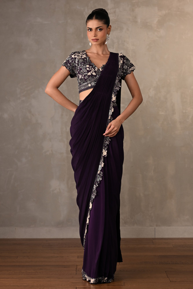 Blossom Rouge Drape Saree