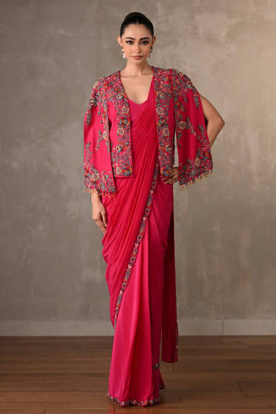 Enchanted Bloom Drape Saree