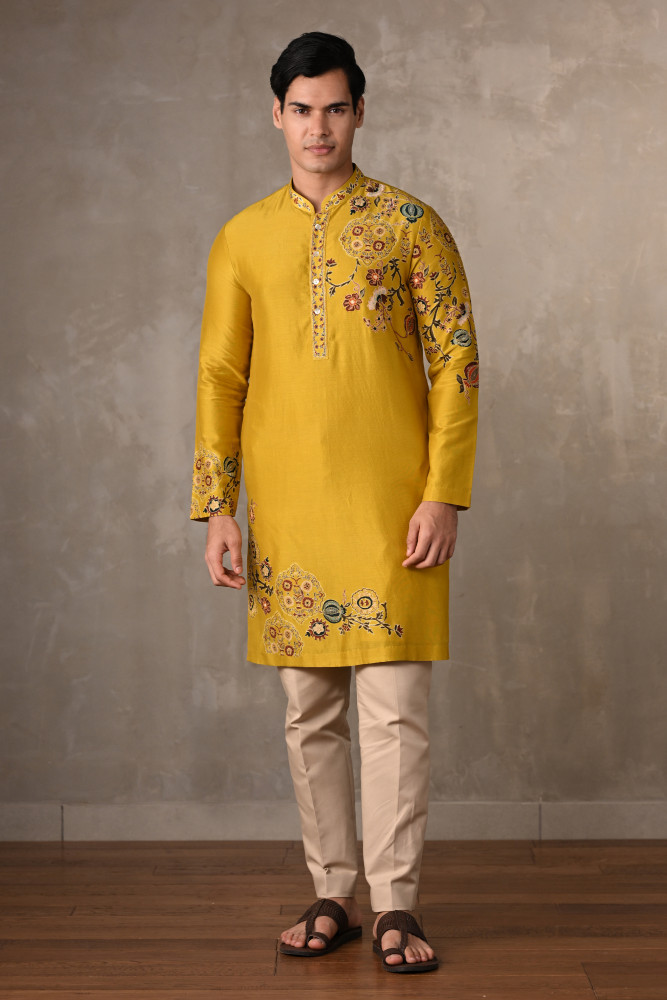 Radiant Yellow Chanderi Kurta