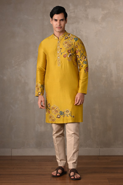 Radiant Yellow Chanderi Kurta