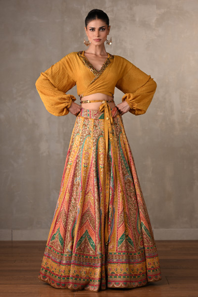 Mustard Mirage Multicolour Lehenga Set