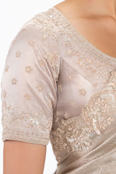 Monochrome Banarasi Saree