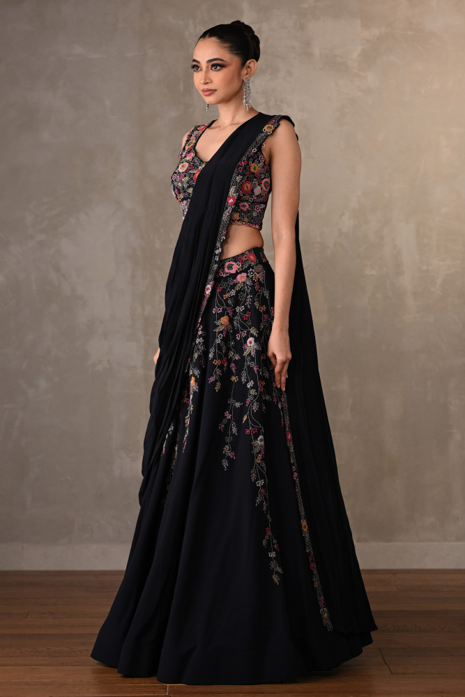 Multicolour Embroidered Lehenga Set