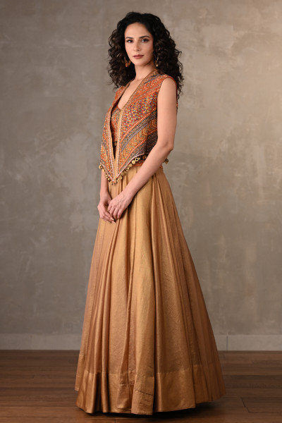 Opulent Threads Tissue Lehenga Set