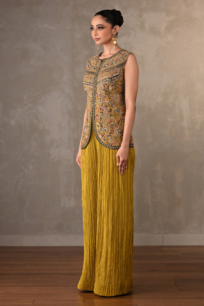 Rosette Embroidered Organza Co-Ord Set