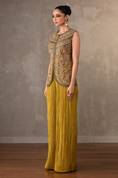 Rosette Embroidered Organza Co-Ord Set