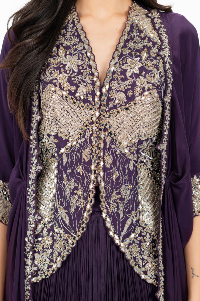 Zardosi Lehenga with Cape