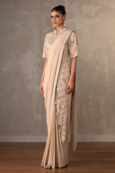Blush Bloom Embellished Drape Saree