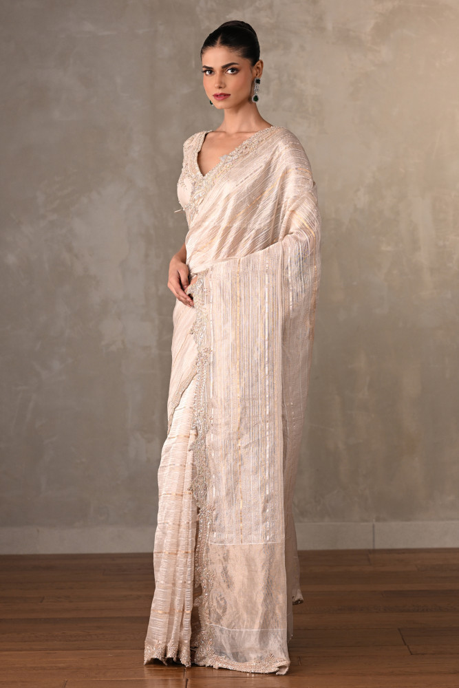 Aurora Luxe Tissue Embroidered Saree