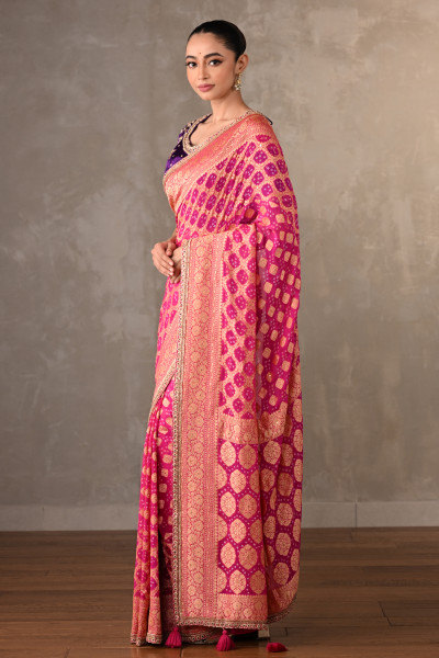 Royal Bandhej Elegance Saree Set
